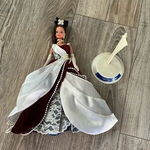1996 Midnight Waltz Brunette Barbie Doll w/Stand